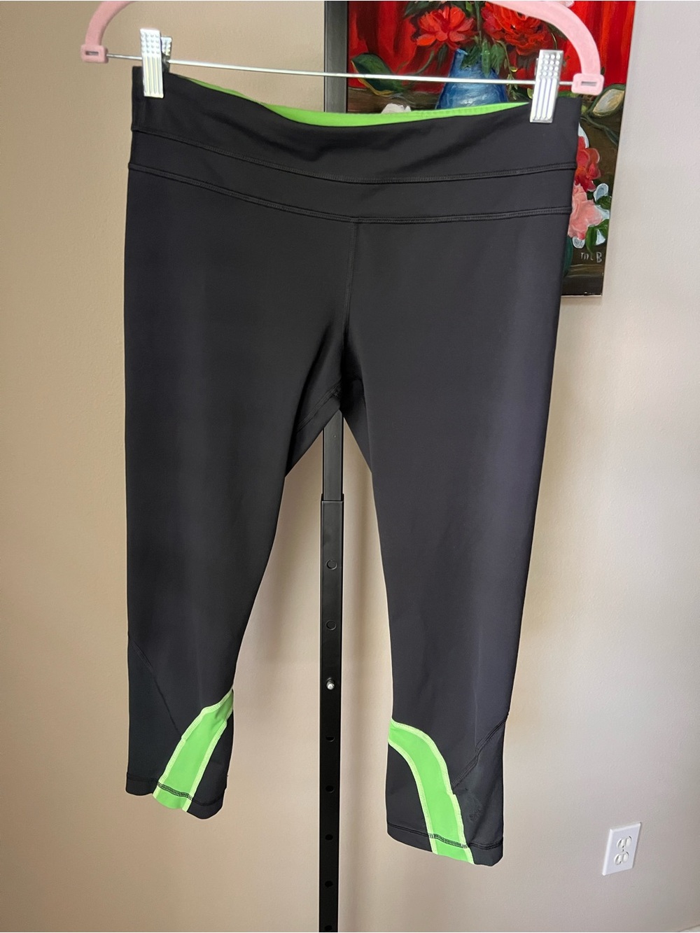Lululemon run inspire crop II BLACK/ frond - Picture 2 of 9